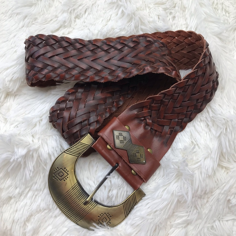 Cabi Leather Braided Belt
